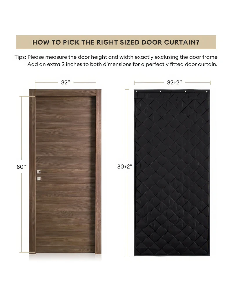 Oxford Thermal Insulated & Soundproof Custom Door Curtain