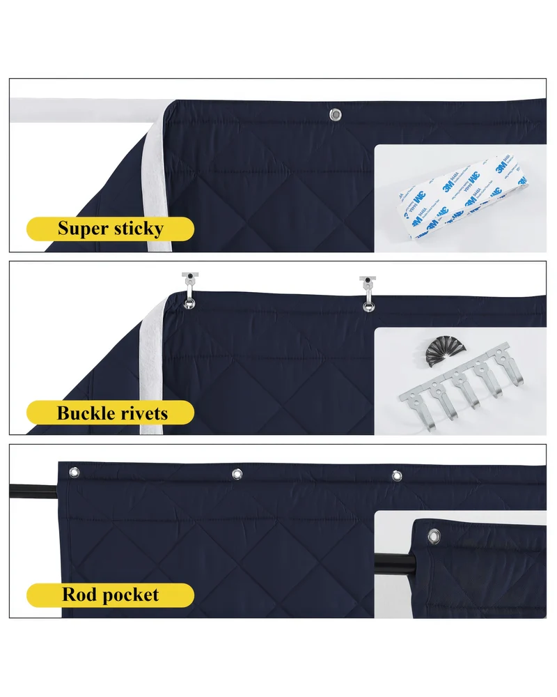 Oxford Thermal Insulated & Soundproof Custom Door Curtain