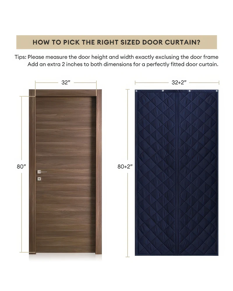 Oxford Thermal Insulated & Soundproof Custom Door Curtain