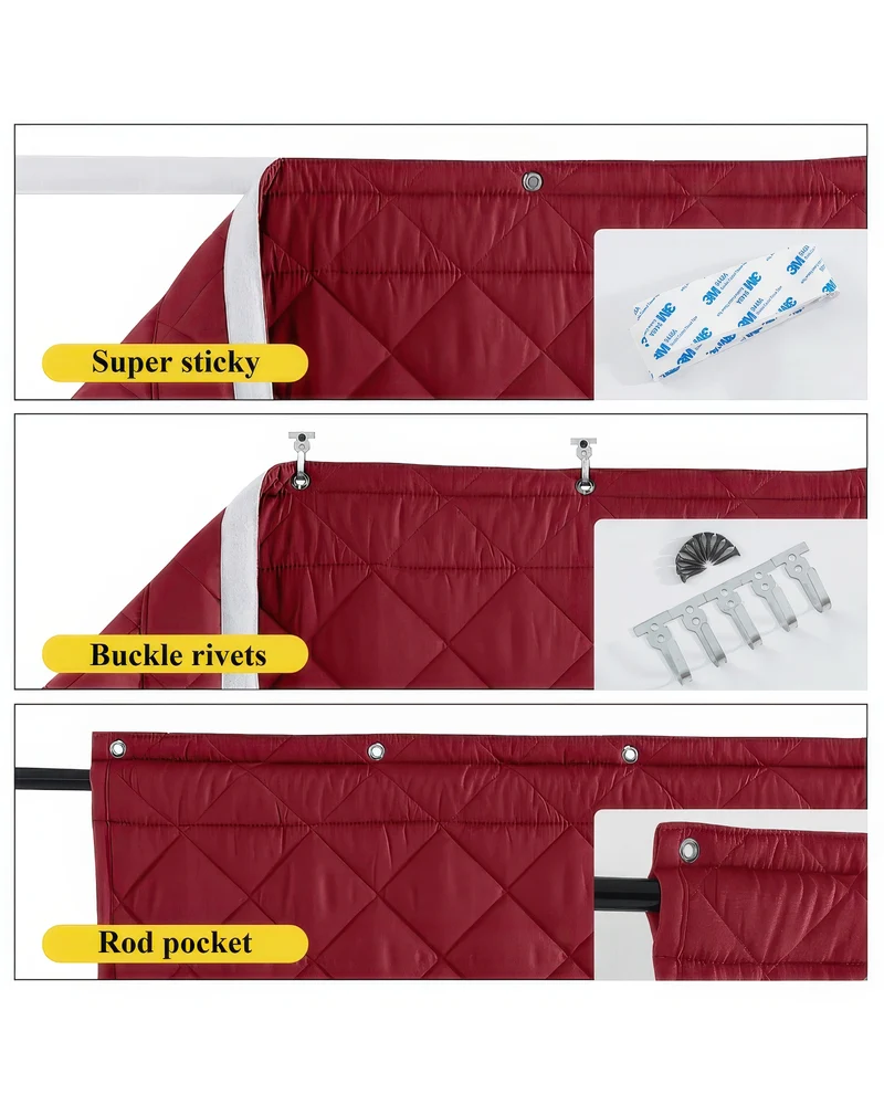 Oxford Thermal Insulated & Soundproof Custom Door Curtain