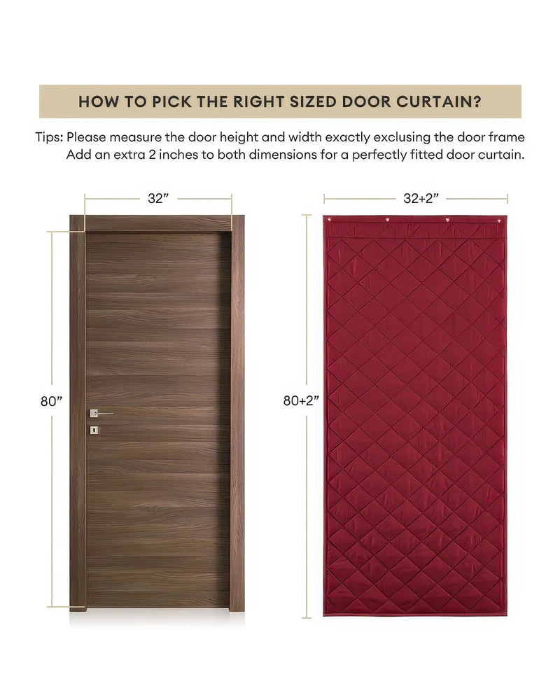 Oxford Thermal Insulated & Soundproof Custom Door Curtain