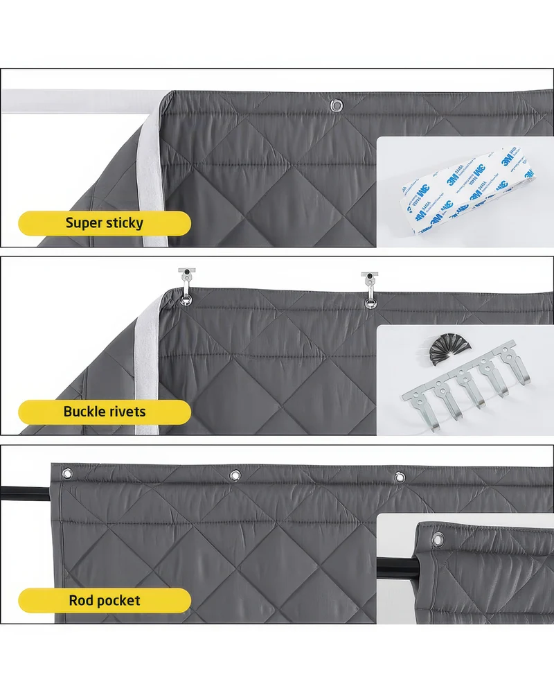 Oxford Thermal Insulated & Soundproof Custom Door Curtain