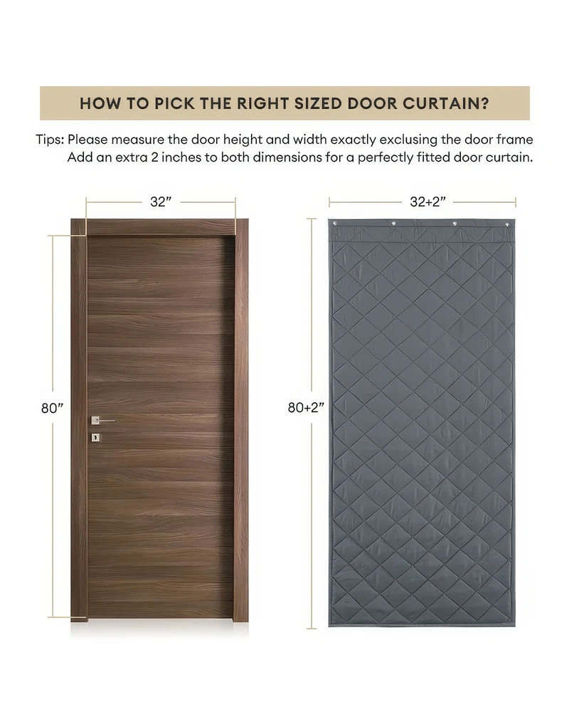 Oxford Thermal Insulated & Soundproof Custom Door Curtain
