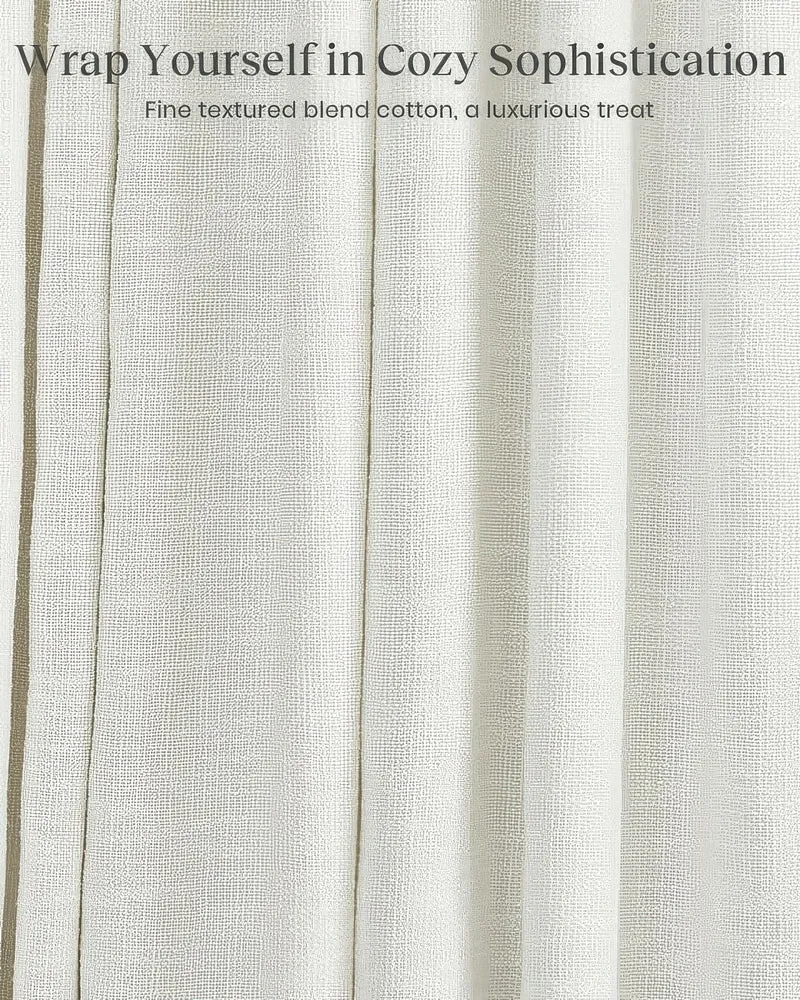 Traunsee Cotton Blend Textured Custom Curtain