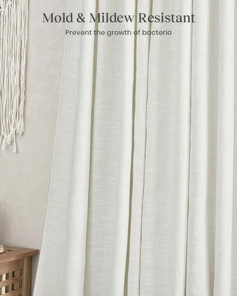 Traunsee Cotton Blend Textured Custom Curtain