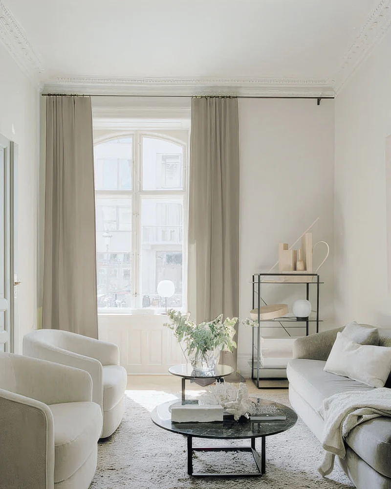 Traunsee Cotton Blend Textured Custom Curtain