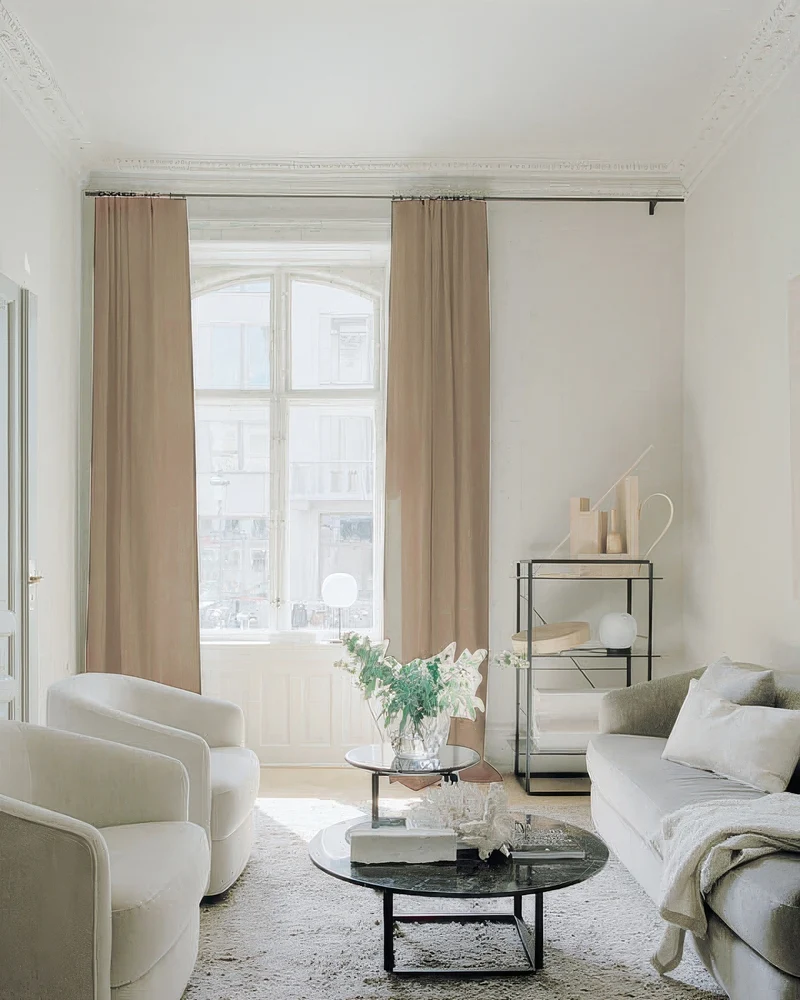 Traunsee Cotton Blend Textured Custom Curtain