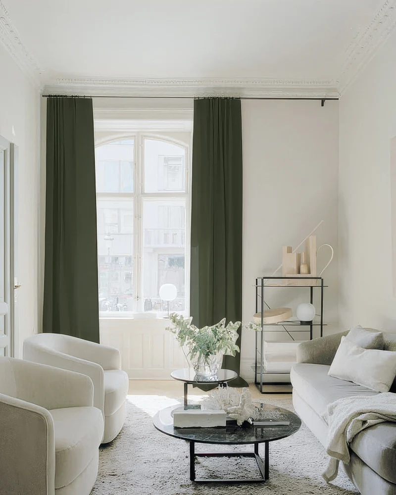 Traunsee Cotton Blend Textured Custom Curtain