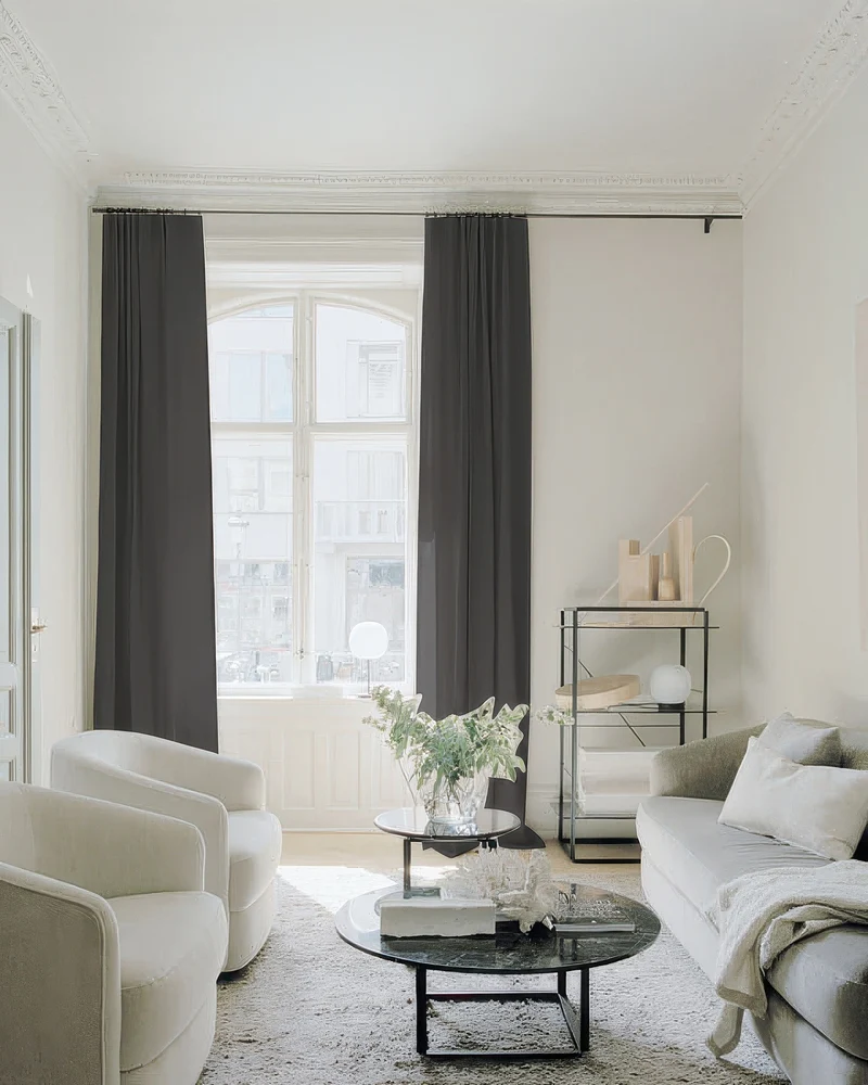 Traunsee Cotton Blend Textured Custom Curtain