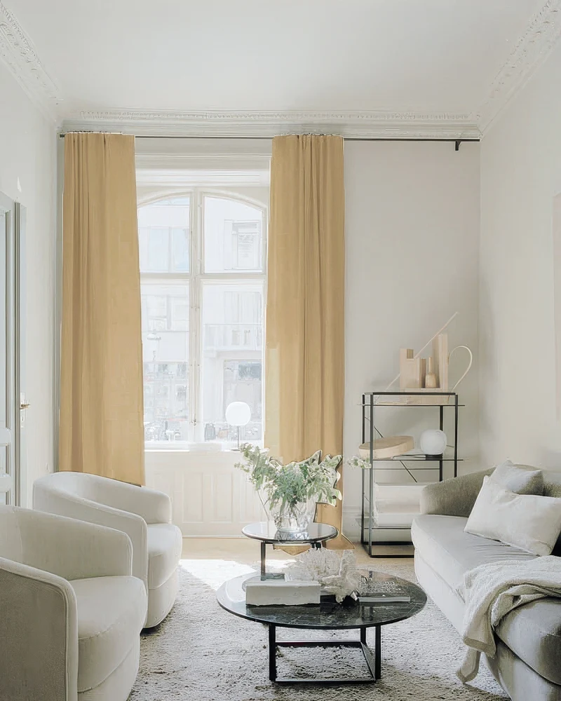 Traunsee Cotton Blend Textured Custom Curtain