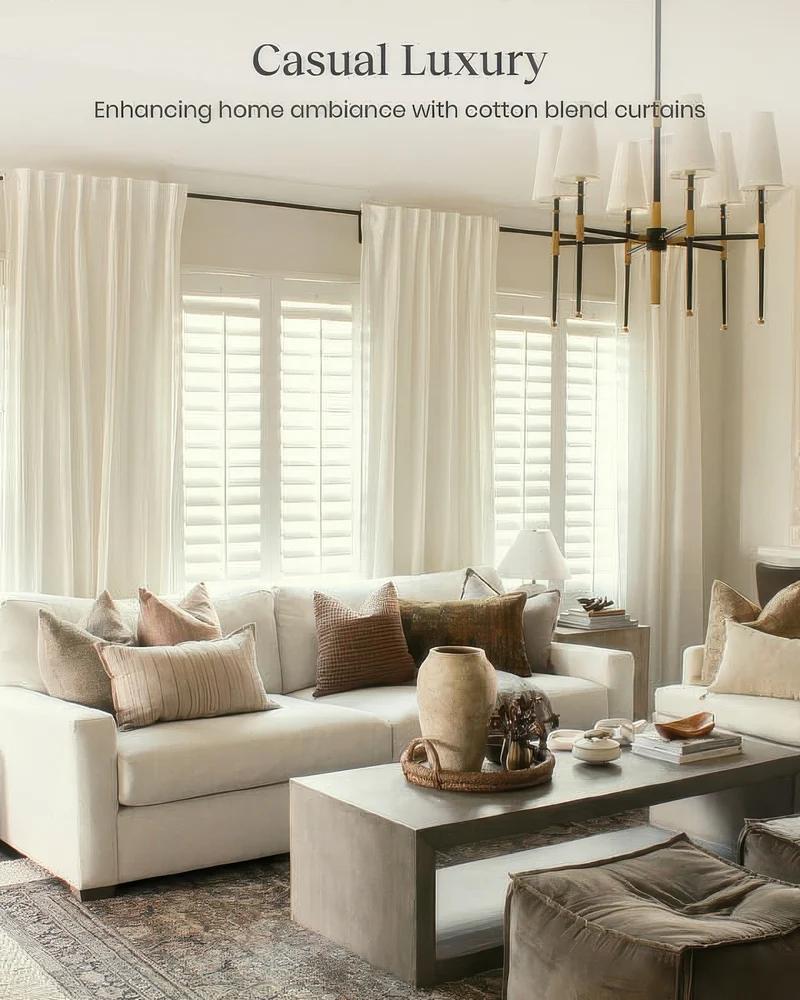 Nara Linen & Cotton Blend Lightweight Custom Curtain