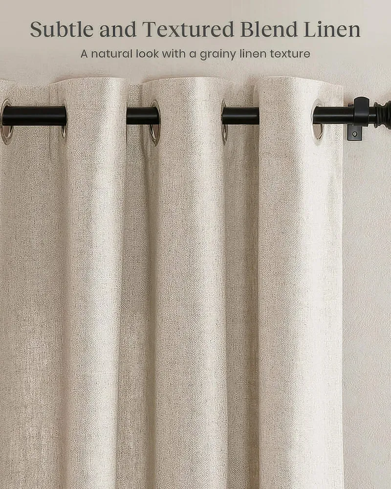 Venetian Linen Blend Heavyweight Textured Custom Curtain