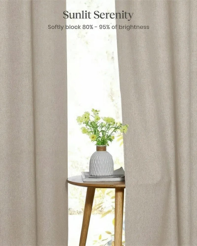 Venetian Linen Blend Heavyweight Textured Custom Curtain
