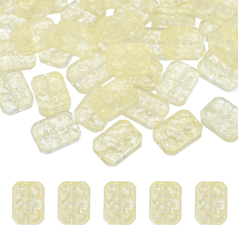 30 Pcs Faceted Crystal Beads for Jewelry Making, Glass Loose Beads, Yellow