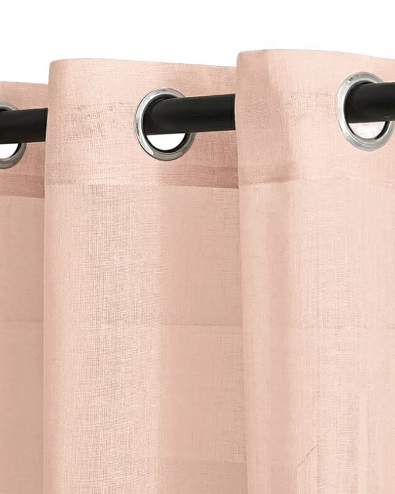 Yarn Linen Look Sheer Custom Curtain