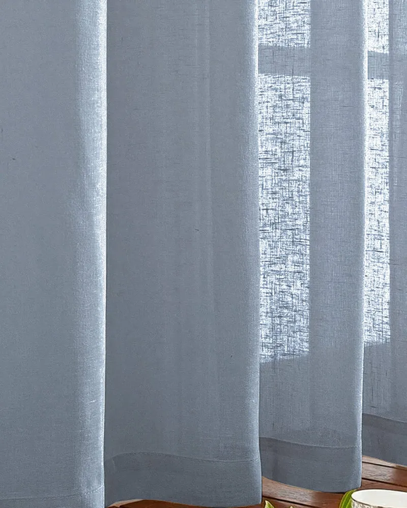 Yarn Linen Look Sheer Custom Curtain