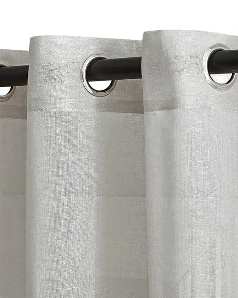 Yarn Linen Look Sheer Custom Curtain
