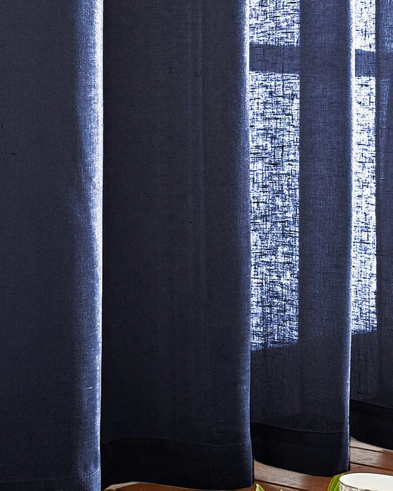 Yarn Linen Look Sheer Custom Curtain