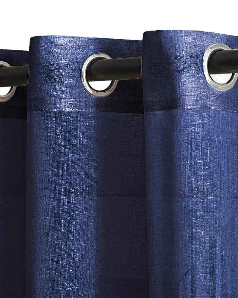 Yarn Linen Look Sheer Custom Curtain