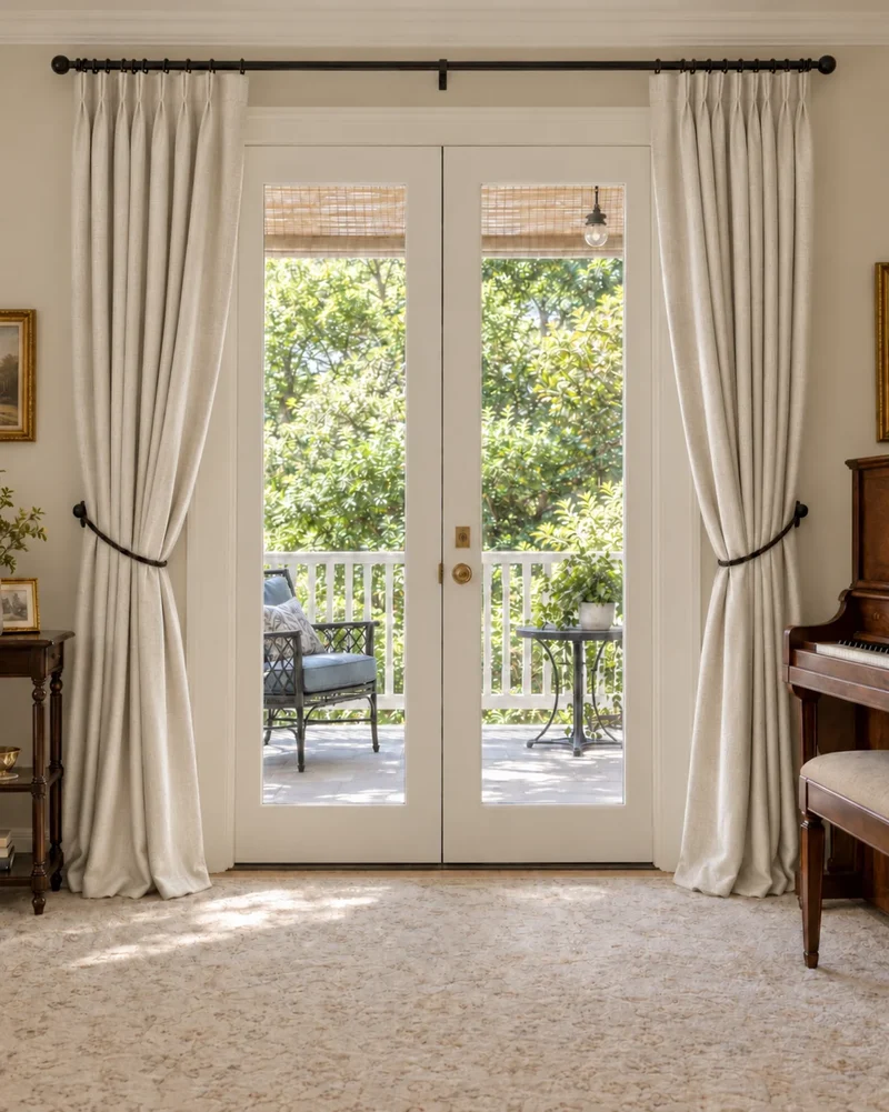 Laborien Linen Look Textured Custom Curtain