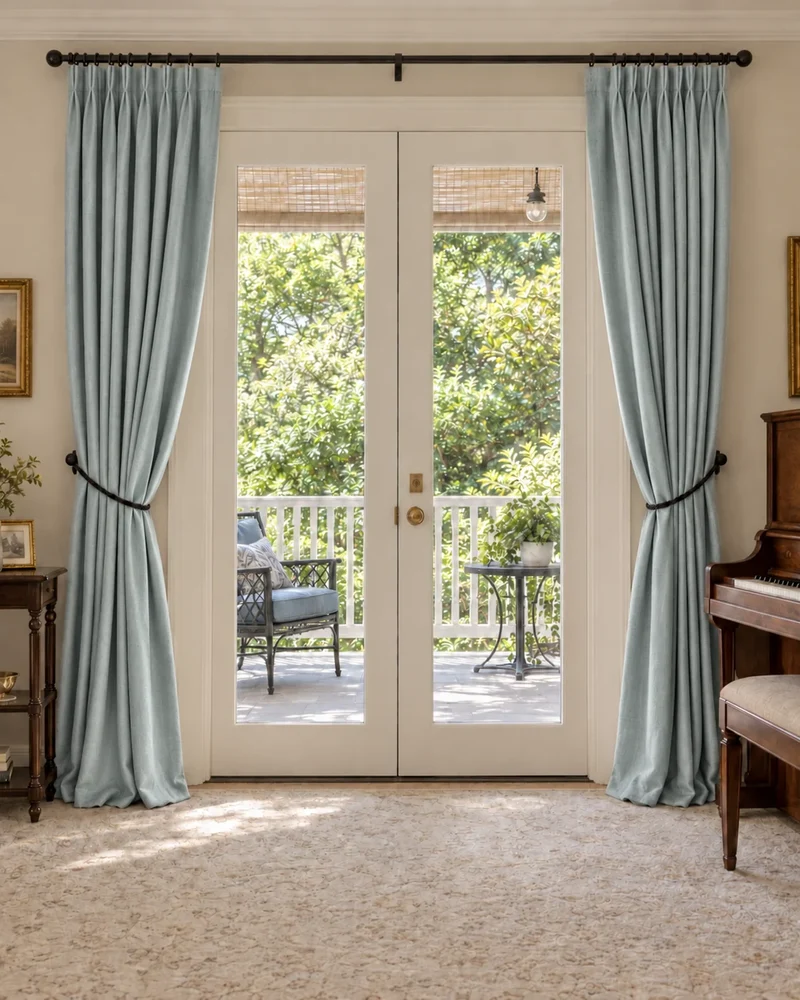 Laborien Linen Look Textured Custom Curtain