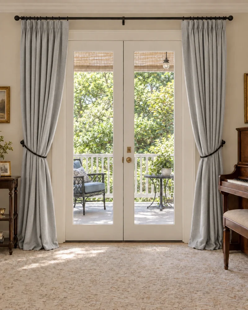 Laborien Linen Look Textured Custom Curtain