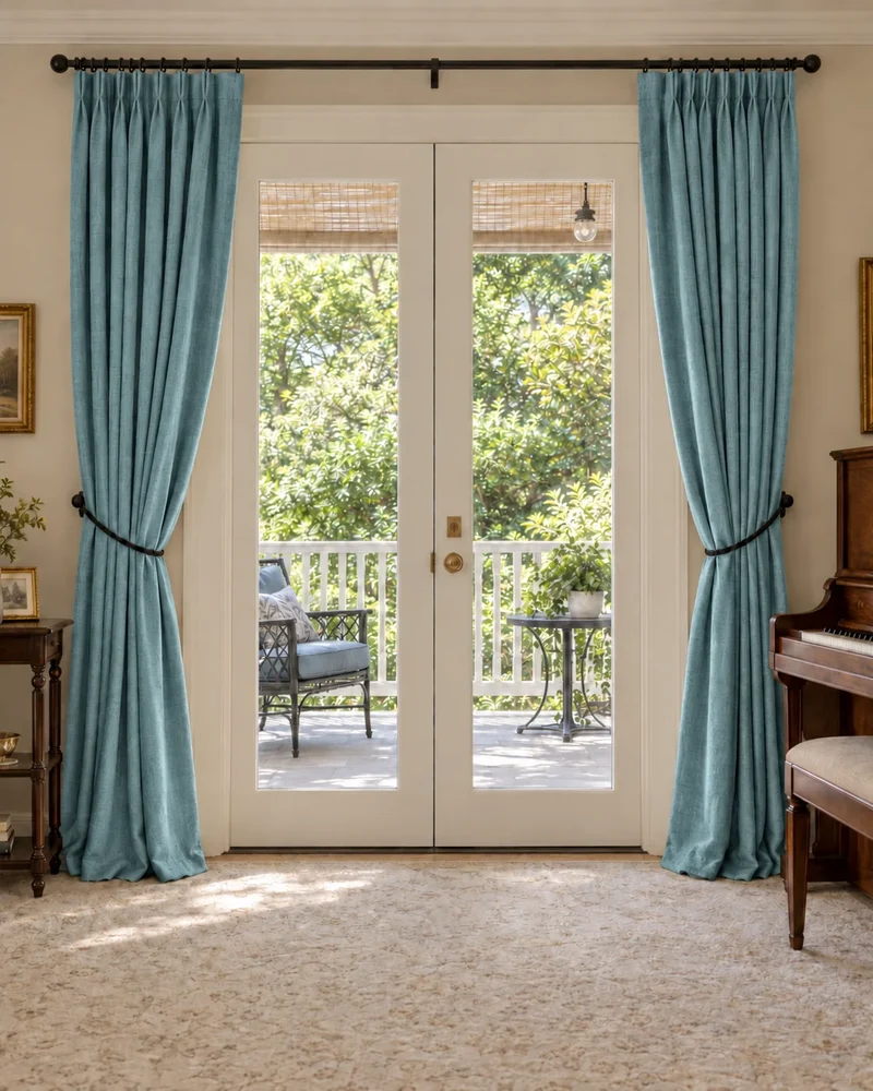 Laborien Linen Look Textured Custom Curtain