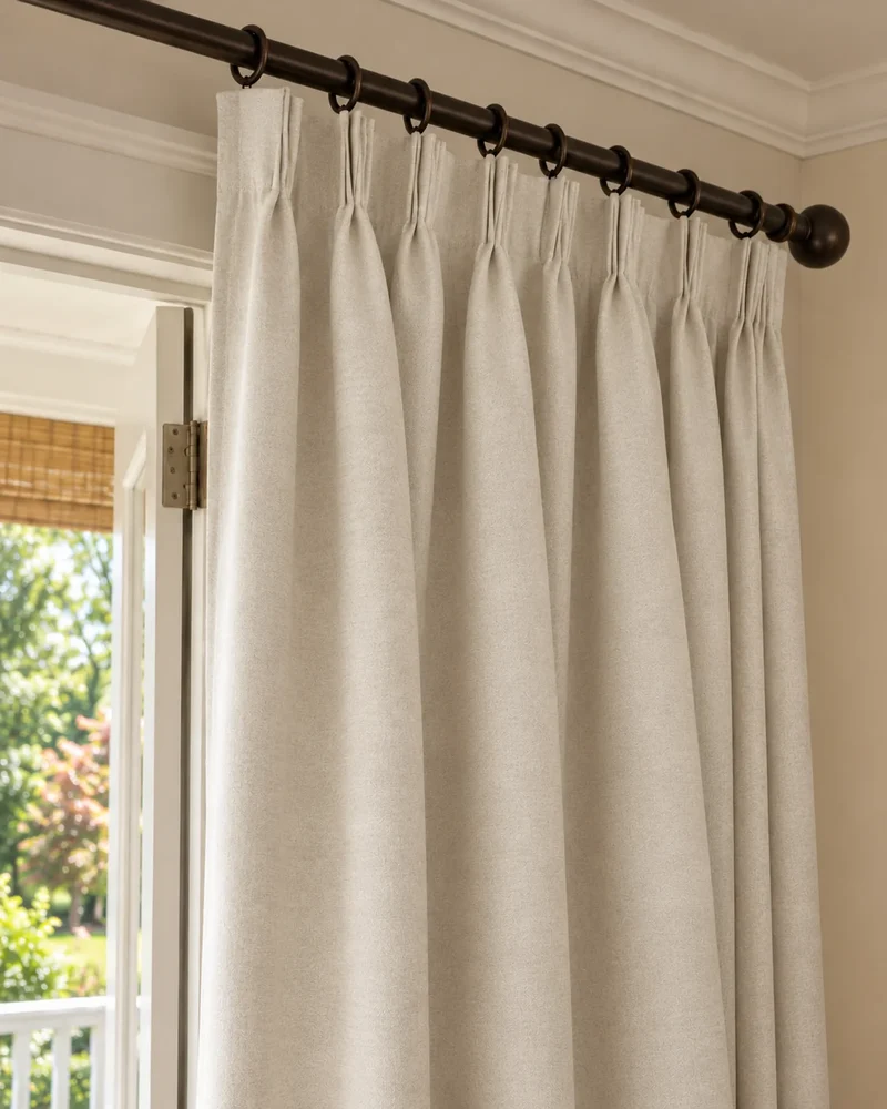 Laborien Linen Look Textured Custom Curtain