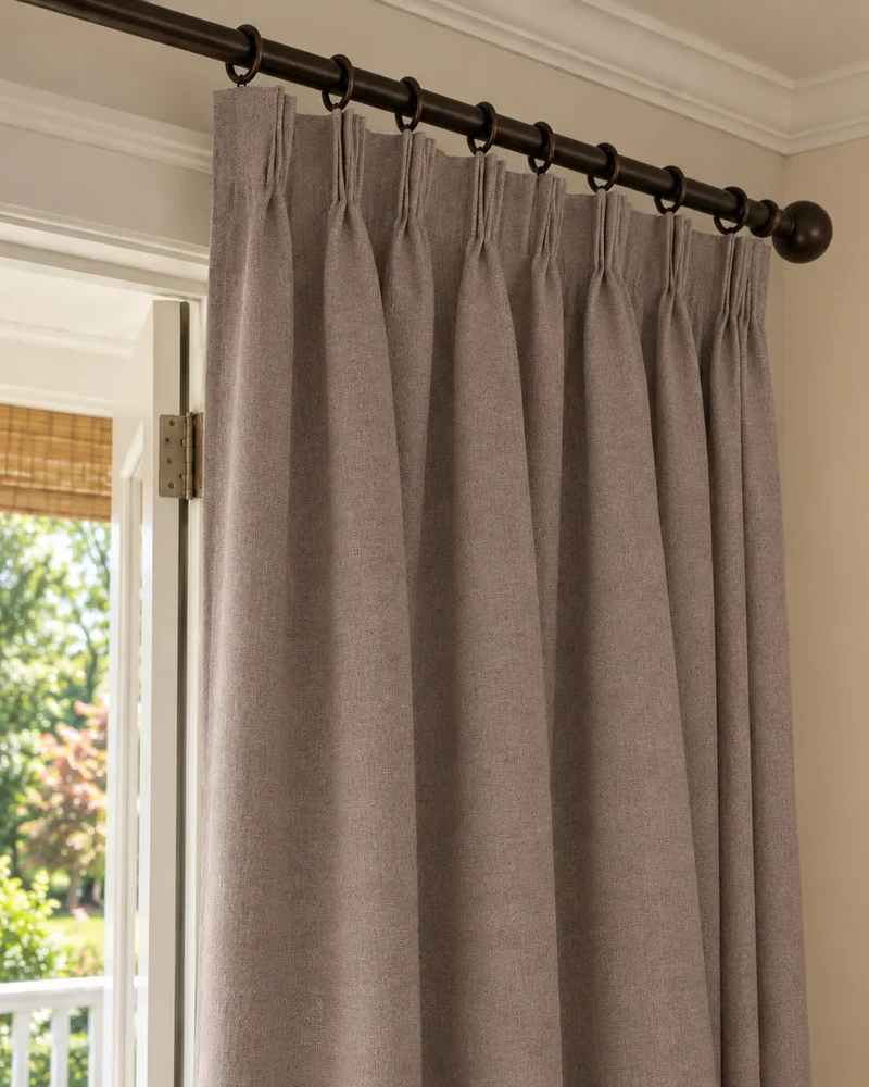 Laborien Linen Look Textured Custom Curtain