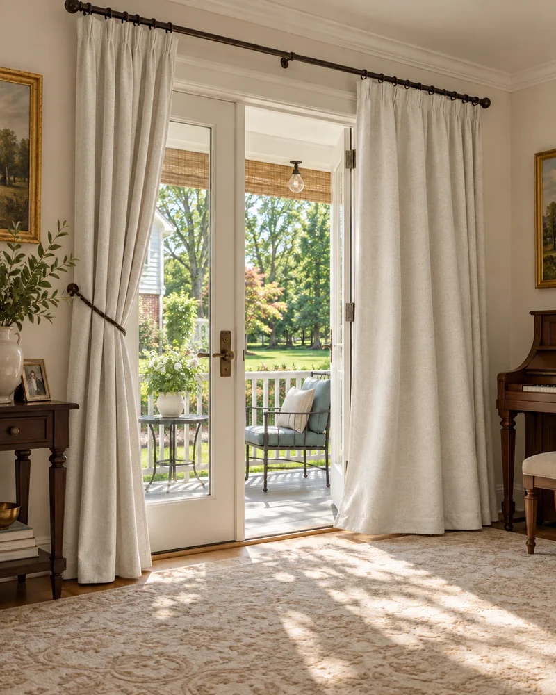 Laborien Linen Look Textured Custom Curtain