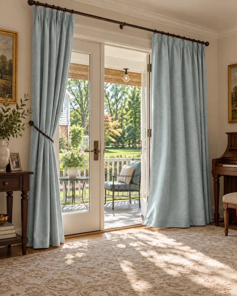 Laborien Linen Look Textured Custom Curtain