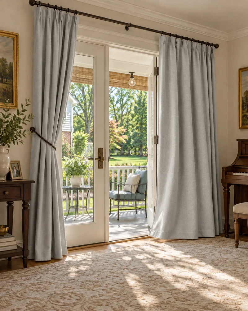 Laborien Linen Look Textured Custom Curtain