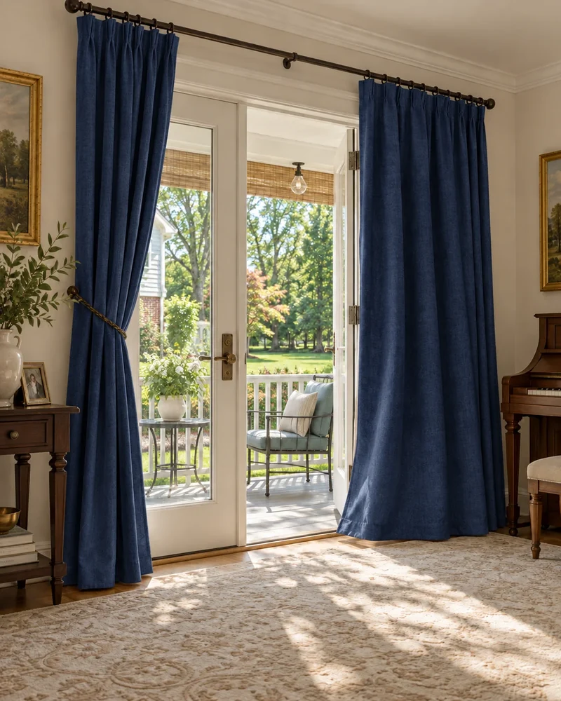 Laborien Linen Look Textured Custom Curtain