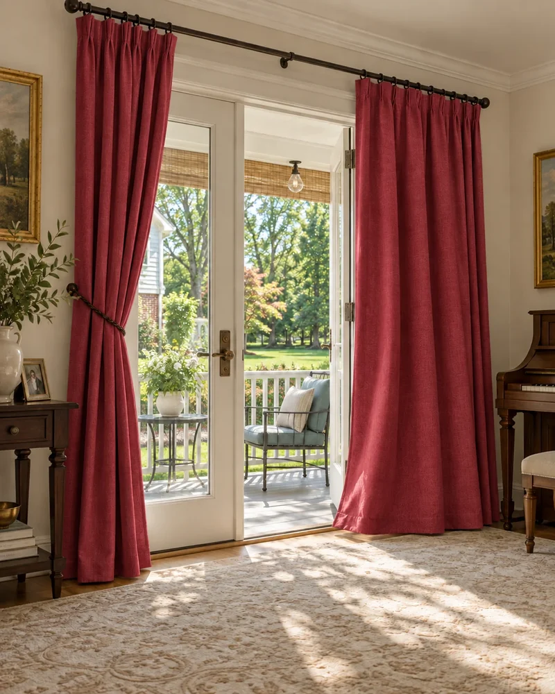 Laborien Linen Look Textured Custom Curtain