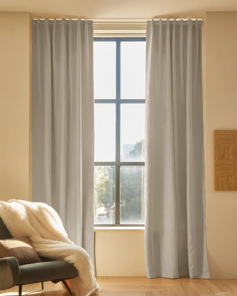 Latvian Linen Blend Lightweight Custom Curtain