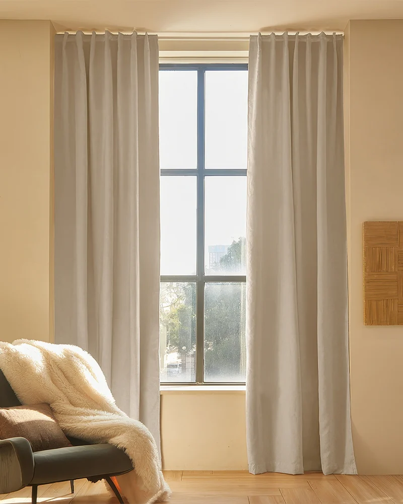 Latvian Linen Blend Lightweight Custom Curtain