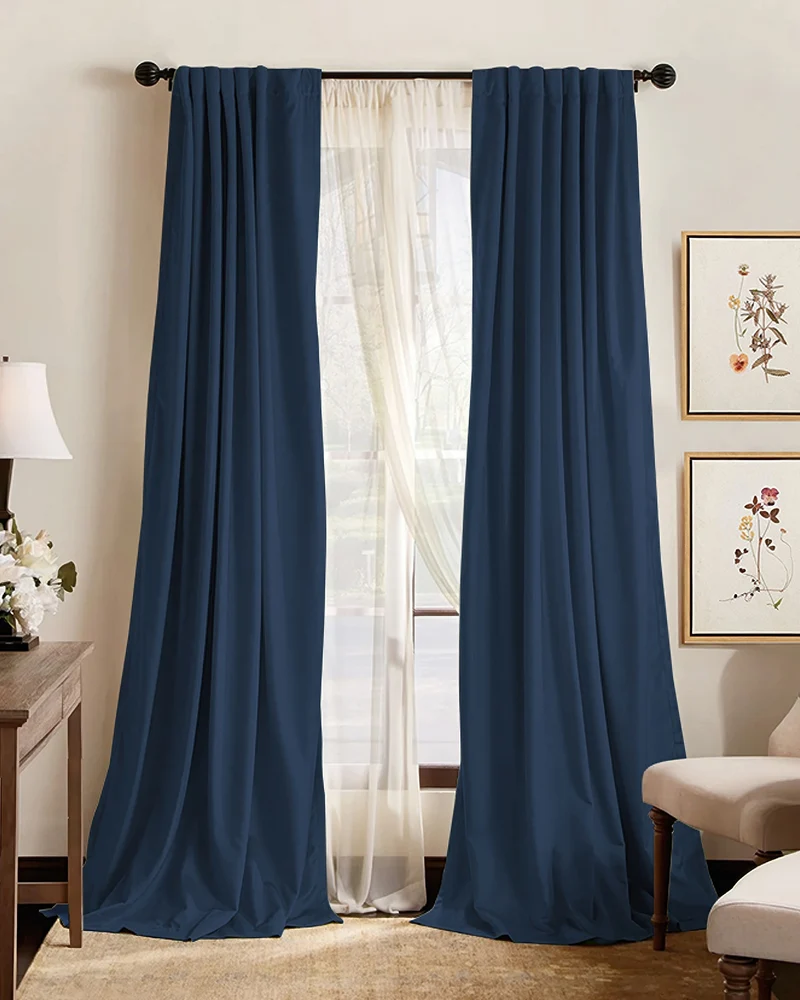 Hussein 4 Layers OEKO Certified Soundproof Thermal 100% Blackout Anti-Dust Premium Custom Curtain