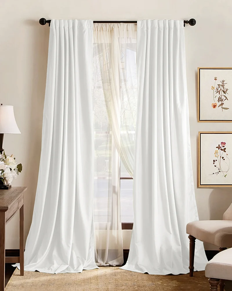 Hussein 4 Layers OEKO Certified Soundproof Thermal 100% Blackout Anti-Dust Premium Custom Curtain