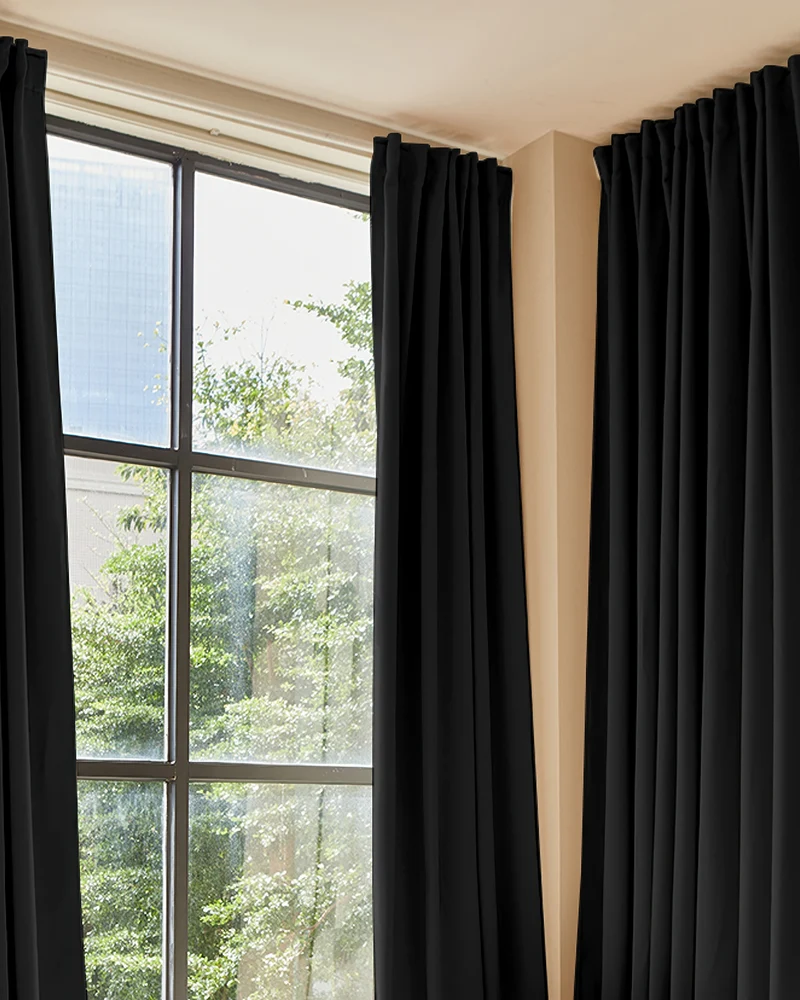 Hussein 4 Layers OEKO Certified Soundproof Thermal 100% Blackout Anti-Dust Premium Custom Curtain