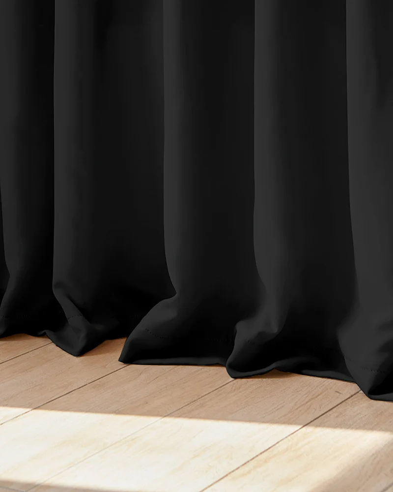 Hussein 4 Layers OEKO Certified Soundproof Thermal 100% Blackout Anti-Dust Premium Custom Curtain