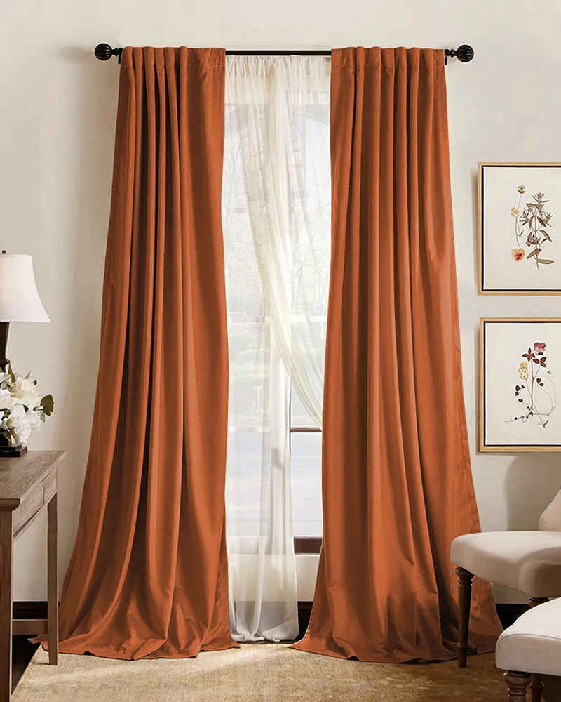 Hussein 4 Layers OEKO Certified Soundproof Thermal 100% Blackout Anti-Dust Premium Custom Curtain