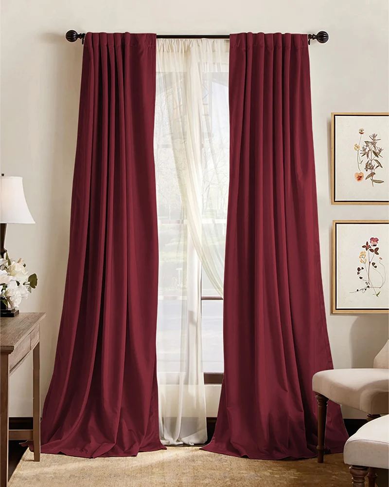 Hussein 4 Layers OEKO Certified Soundproof Thermal 100% Blackout Anti-Dust Premium Custom Curtain