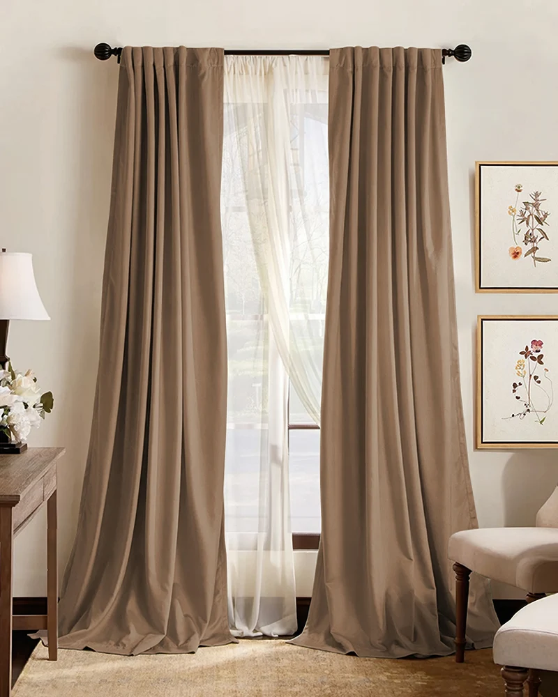 Hussein 4 Layers OEKO Certified Soundproof Thermal 100% Blackout Anti-Dust Premium Custom Curtain