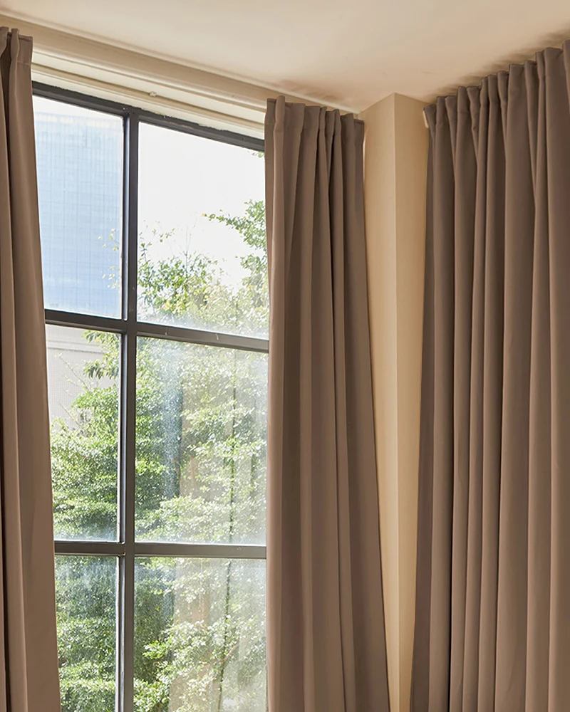 Hussein 4 Layers OEKO Certified Soundproof Thermal 100% Blackout Anti-Dust Premium Custom Curtain