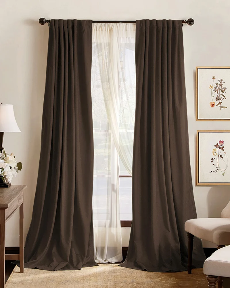 Hussein 4 Layers OEKO Certified Soundproof Thermal 100% Blackout Anti-Dust Premium Custom Curtain