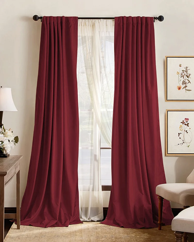 Hussein 4 Layers OEKO Certified Soundproof Thermal 100% Blackout Anti-Dust Premium Custom Curtain