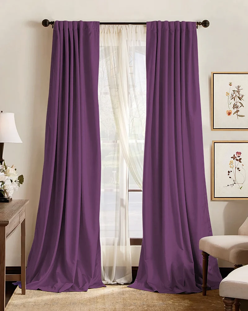 Hussein 4 Layers OEKO Certified Soundproof Thermal 100% Blackout Anti-Dust Premium Custom Curtain
