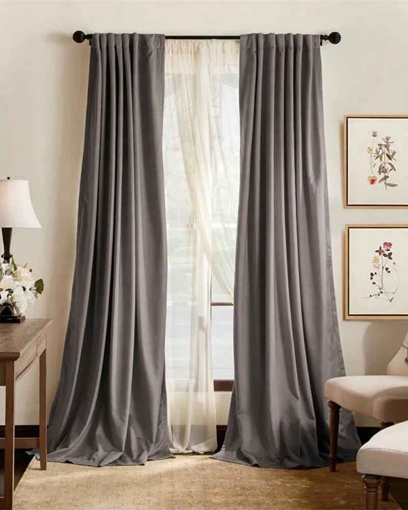 Hussein 4 Layers OEKO Certified Soundproof Thermal 100% Blackout Anti-Dust Premium Custom Curtain