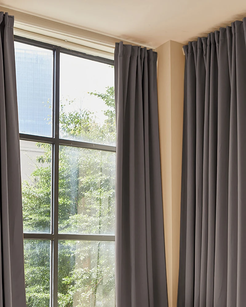 Hussein 4 Layers OEKO Certified Soundproof Thermal 100% Blackout Anti-Dust Premium Custom Curtain