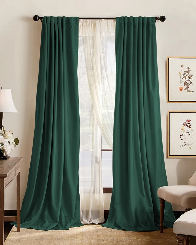 Hussein 4 Layers OEKO Certified Soundproof Thermal 100% Blackout Anti-Dust Premium Custom Curtain